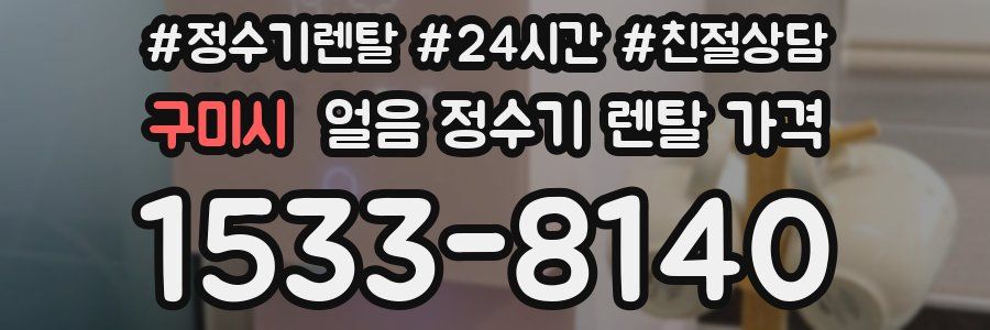 구미시 얼음 정수기 렌탈 가격