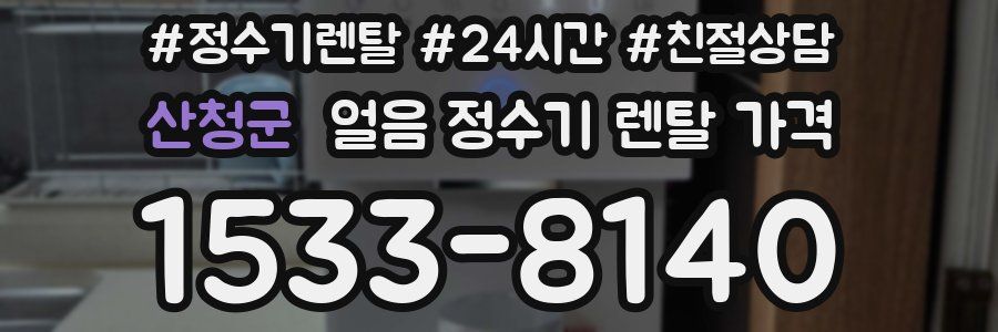 산청군 얼음 정수기 렌탈 가격