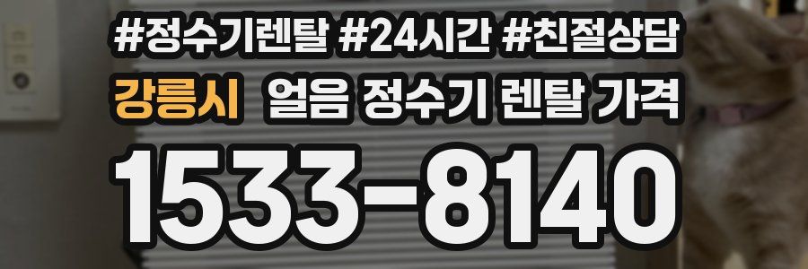 강릉시 얼음 정수기 렌탈 가격