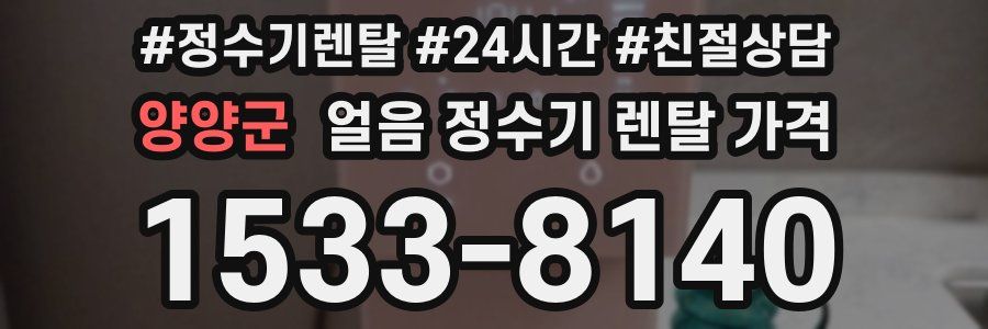 양양군 얼음 정수기 렌탈 가격