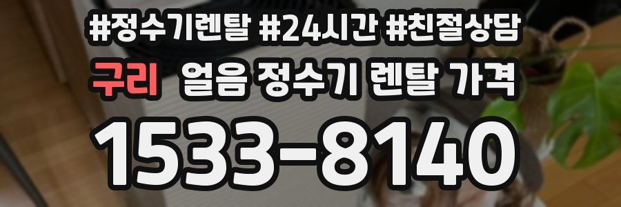 구리 얼음 정수기 렌탈 가격