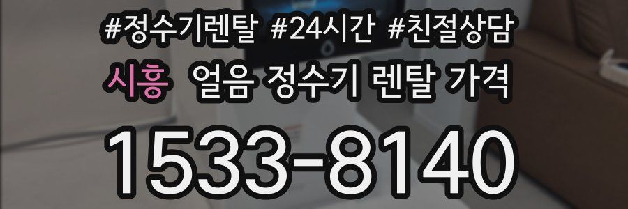 시흥 얼음 정수기 렌탈 가격