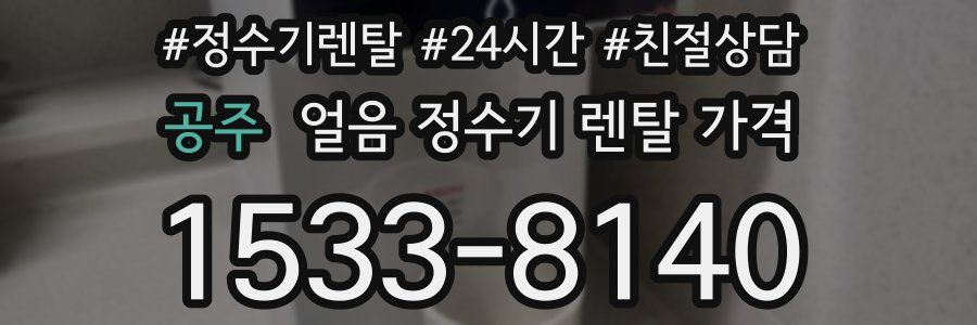 공주 얼음 정수기 렌탈 가격