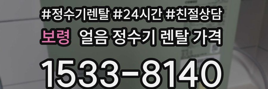 보령 얼음 정수기 렌탈 가격