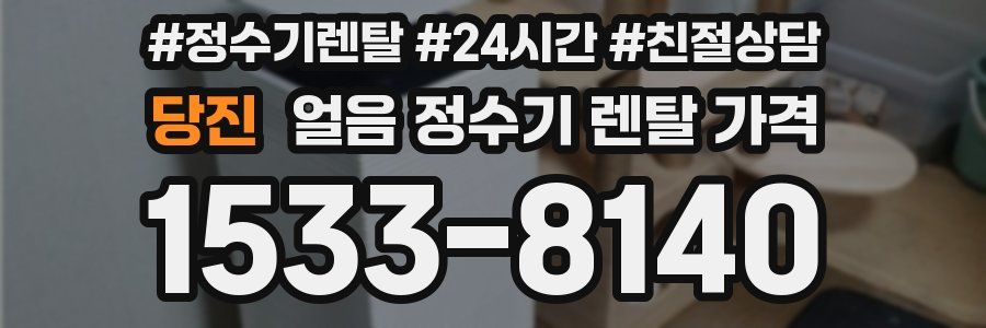 당진 얼음 정수기 렌탈 가격