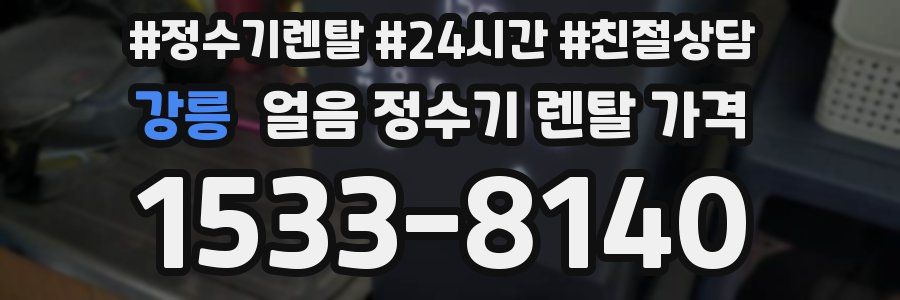 강릉 얼음 정수기 렌탈 가격