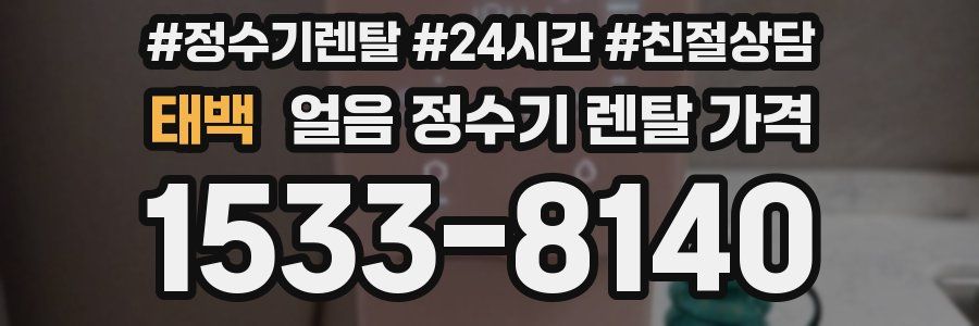 태백 얼음 정수기 렌탈 가격
