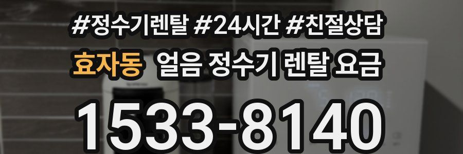 효자동 얼음 정수기 렌탈 요금