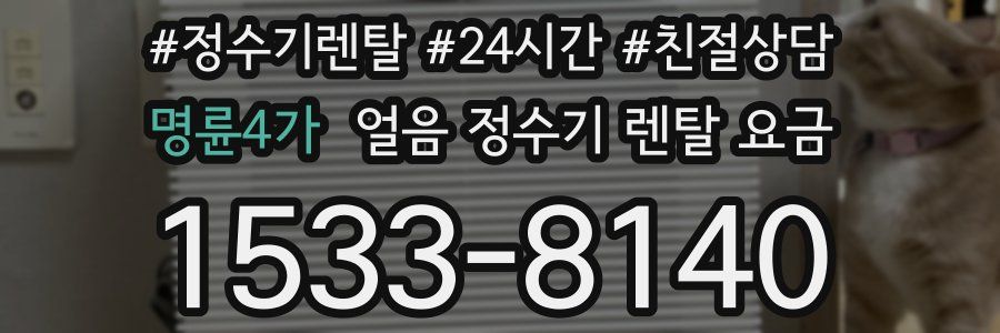 명륜4가 얼음 정수기 렌탈 요금