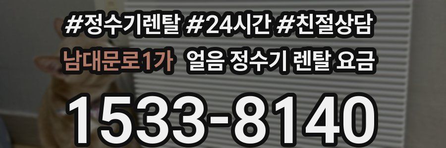 남대문로1가 얼음 정수기 렌탈 요금