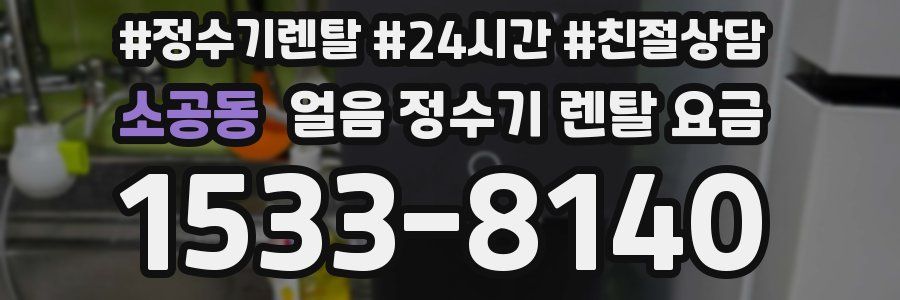 소공동 얼음 정수기 렌탈 요금