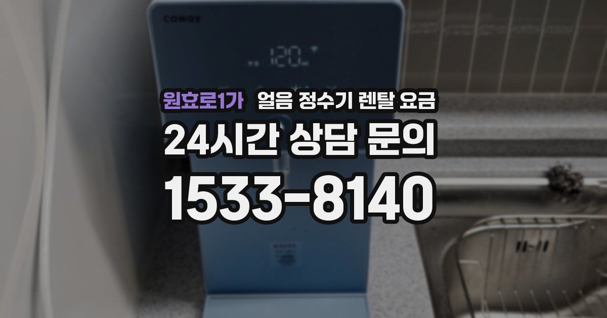 원효로1가 얼음 정수기 렌탈 요금