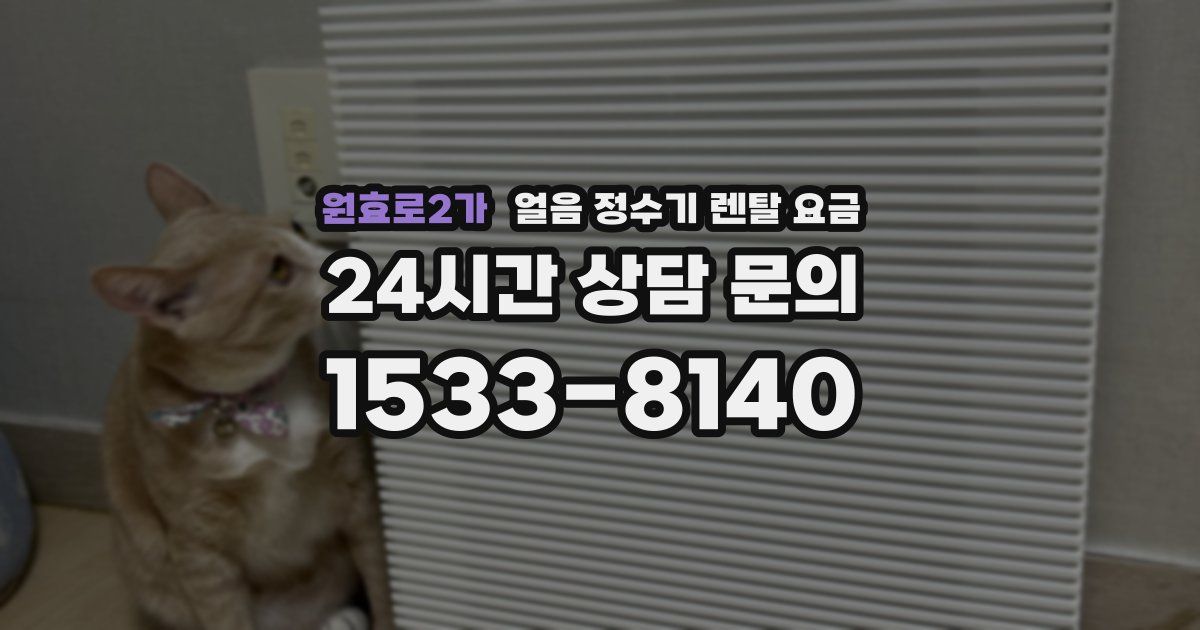 원효로2가 얼음 정수기 렌탈 요금