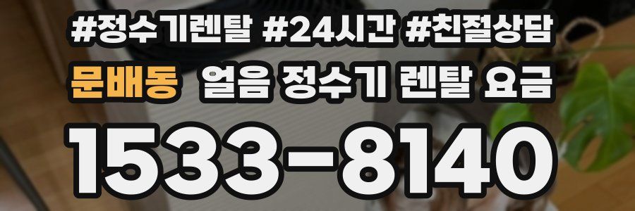 문배동 얼음 정수기 렌탈 요금