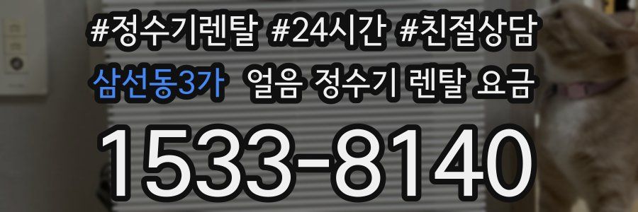 삼선동3가 얼음 정수기 렌탈 요금