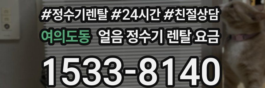 여의도동 얼음 정수기 렌탈 요금