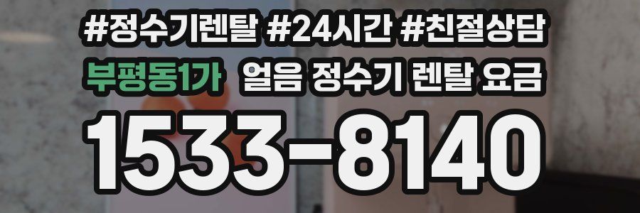 부평동1가 얼음 정수기 렌탈 요금