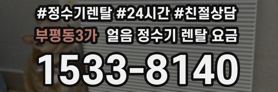 부평동3가 얼음 정수기 렌탈 요금