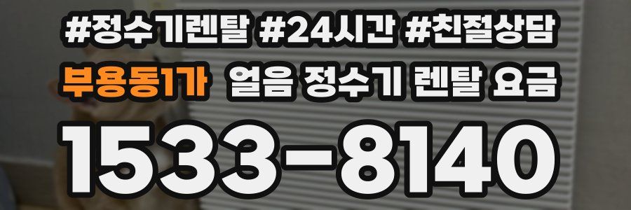 부용동1가 얼음 정수기 렌탈 요금