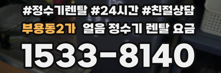 부용동2가 얼음 정수기 렌탈 요금