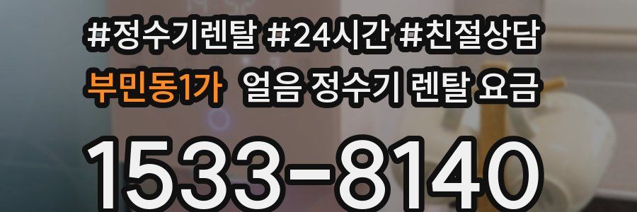 부민동1가 얼음 정수기 렌탈 요금