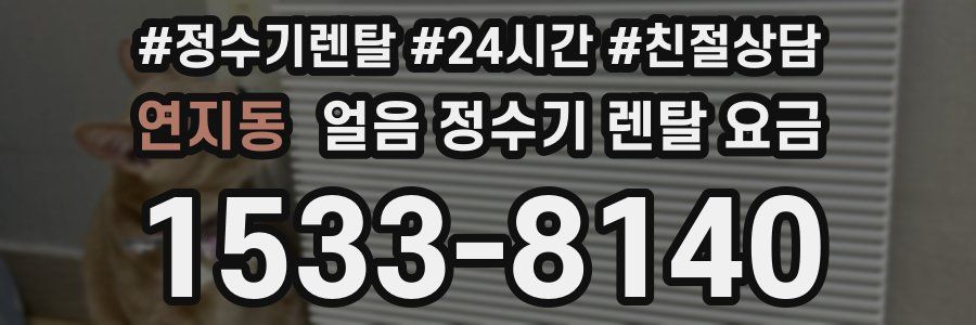 연지동 얼음 정수기 렌탈 요금