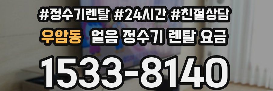 우암동 얼음 정수기 렌탈 요금