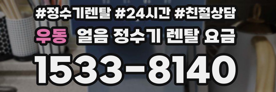 우동 얼음 정수기 렌탈 요금