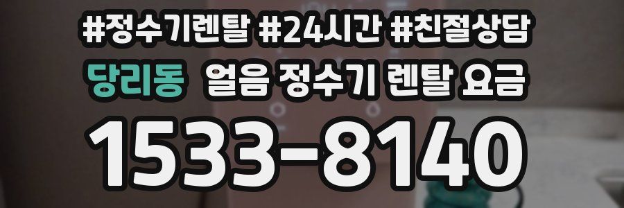당리동 얼음 정수기 렌탈 요금