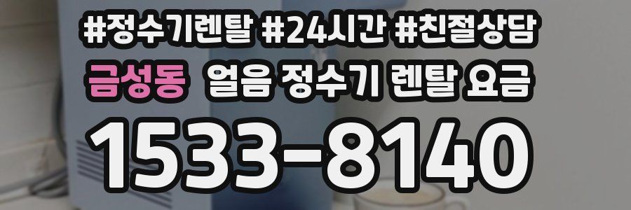 금성동 얼음 정수기 렌탈 요금