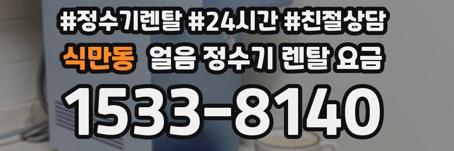 식만동 얼음 정수기 렌탈 요금