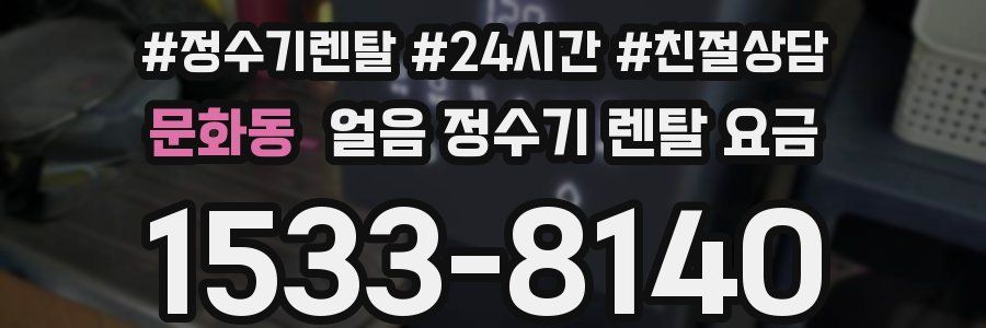 문화동 얼음 정수기 렌탈 요금
