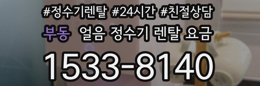 부동 얼음 정수기 렌탈 요금