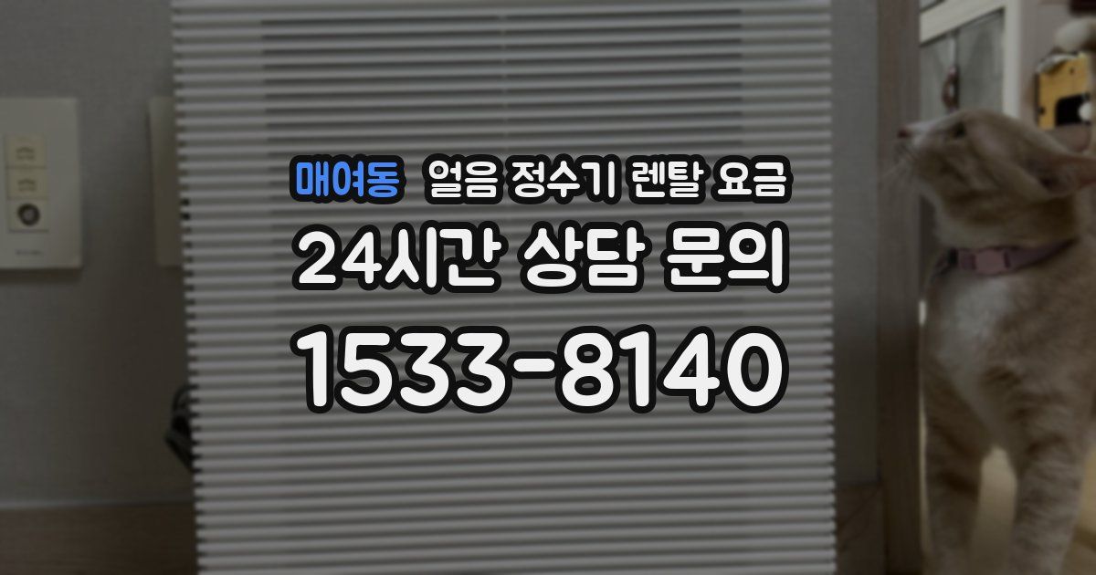 매여동 얼음 정수기 렌탈 요금