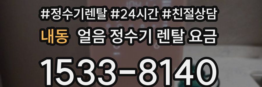 내동 얼음 정수기 렌탈 요금