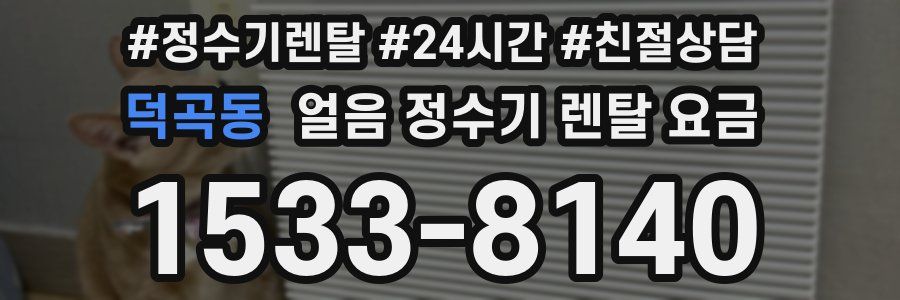 덕곡동 얼음 정수기 렌탈 요금