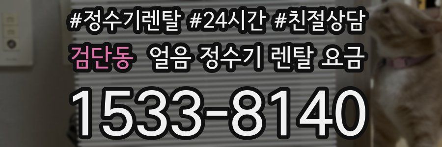 검단동 얼음 정수기 렌탈 요금