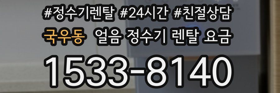 국우동 얼음 정수기 렌탈 요금