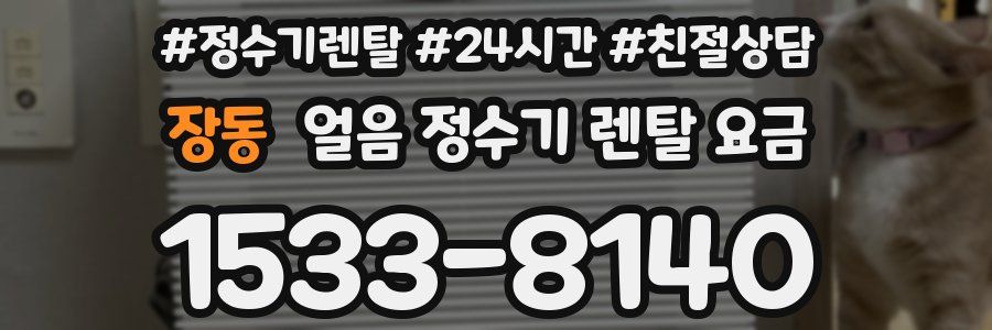 장동 얼음 정수기 렌탈 요금