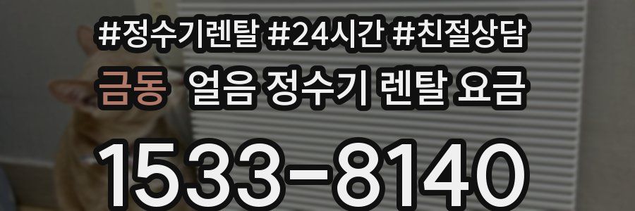 금동 얼음 정수기 렌탈 요금
