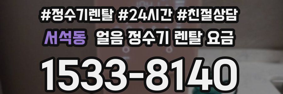 서석동 얼음 정수기 렌탈 요금