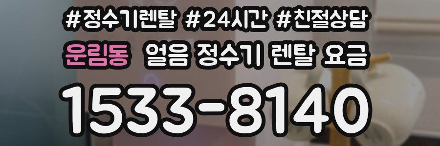 운림동 얼음 정수기 렌탈 요금