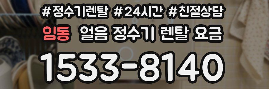 임동 얼음 정수기 렌탈 요금