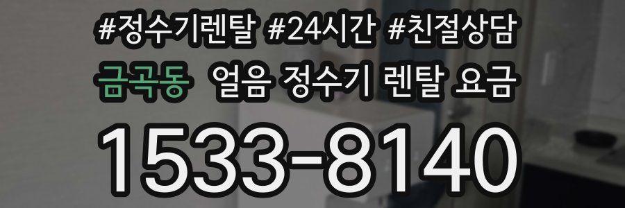 금곡동 얼음 정수기 렌탈 요금