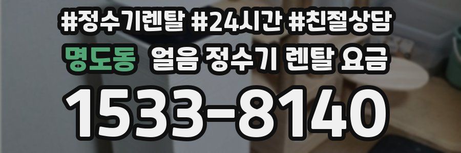 명도동 얼음 정수기 렌탈 요금