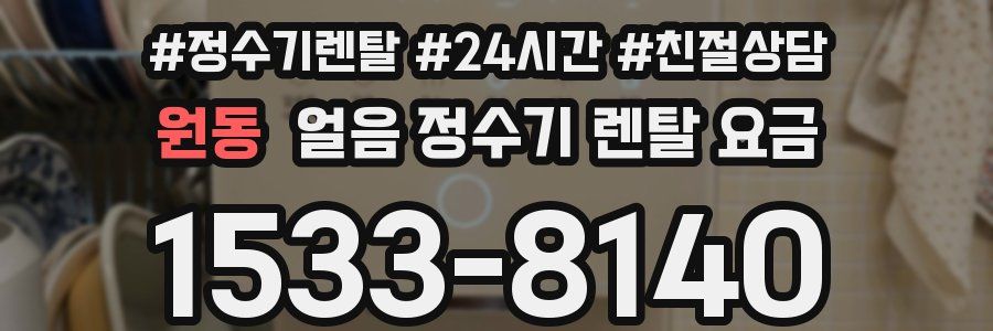 원동 얼음 정수기 렌탈 요금