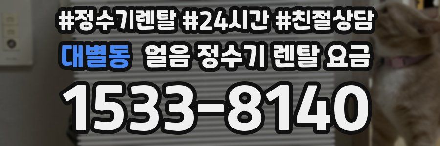 대별동 얼음 정수기 렌탈 요금