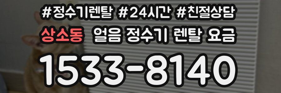 상소동 얼음 정수기 렌탈 요금