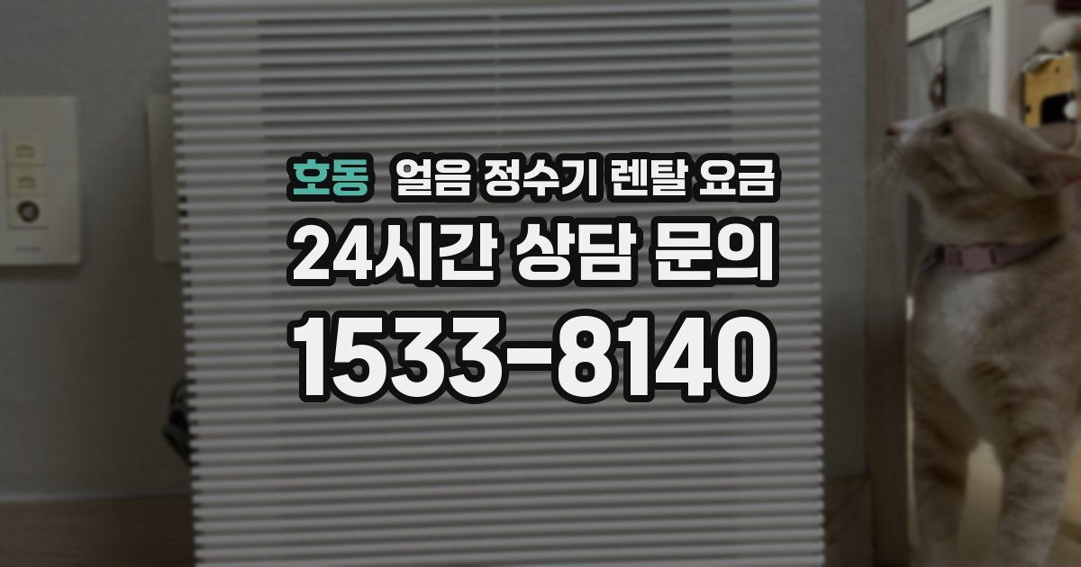 호동 얼음 정수기 렌탈 요금
