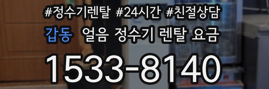 갑동 얼음 정수기 렌탈 요금